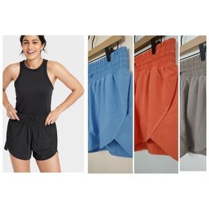 All In Motion Taupe Tan High-Rise Athletic Shorts NWOT